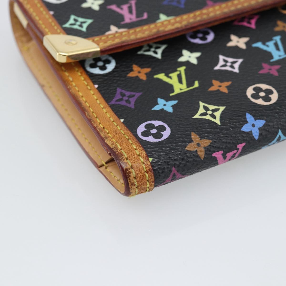 LOUIS VUITTON Monogram Multicolor Porte Tresor International M92658 Auth 194312A