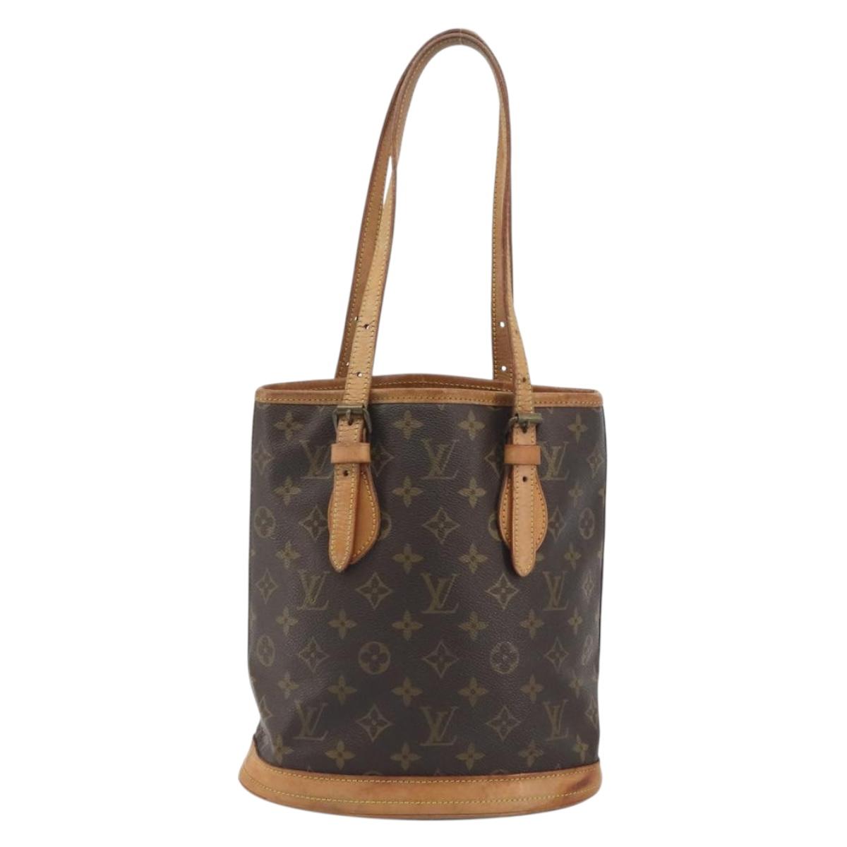 LOUIS VUITTON Monogram Bucket PM Shoulder Bag M42238 LV Auth 194314