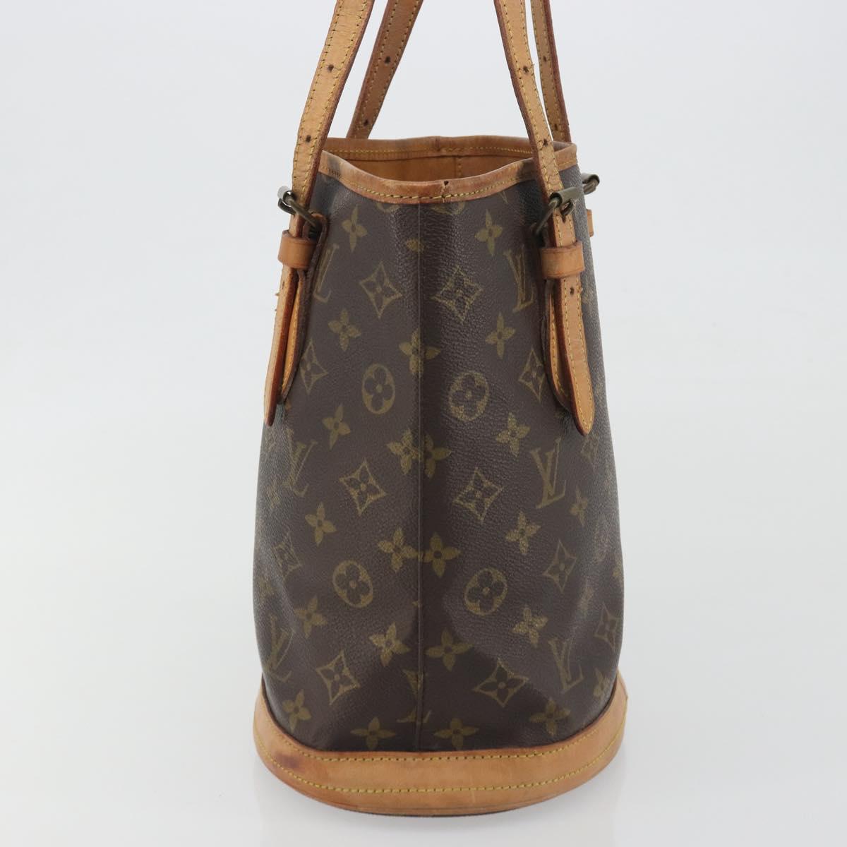 LOUIS VUITTON Monogram Bucket PM Shoulder Bag M42238 LV Auth 194314