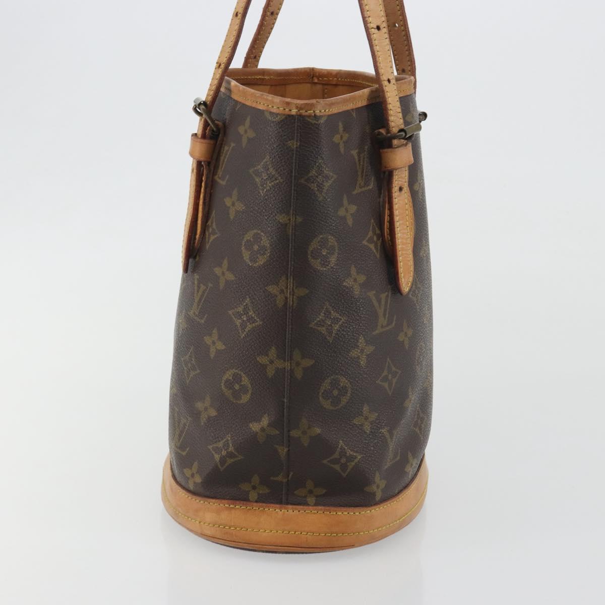 LOUIS VUITTON Monogram Bucket PM Shoulder Bag M42238 LV Auth 194314