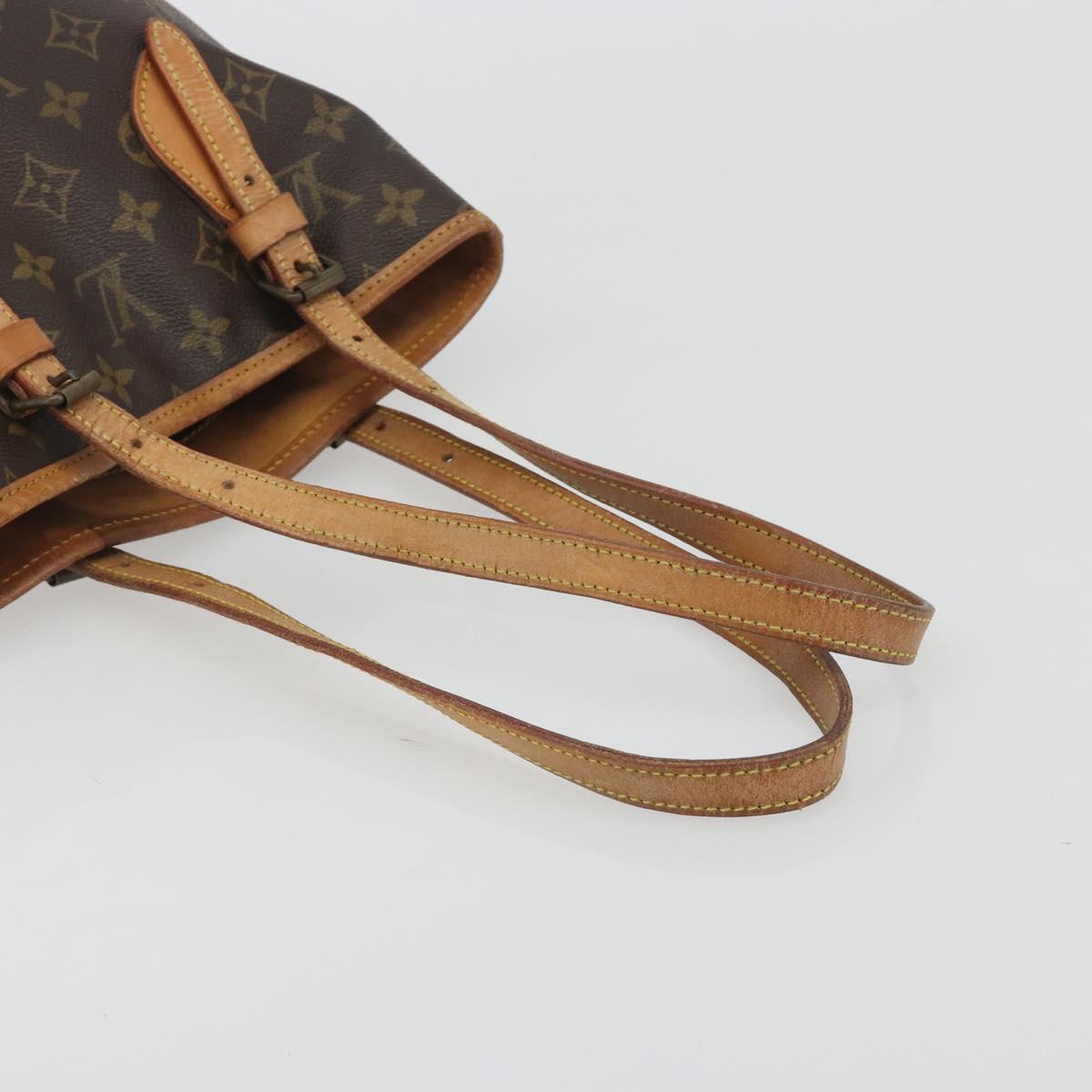 LOUIS VUITTON Monogram Bucket PM Shoulder Bag M42238 LV Auth 194314