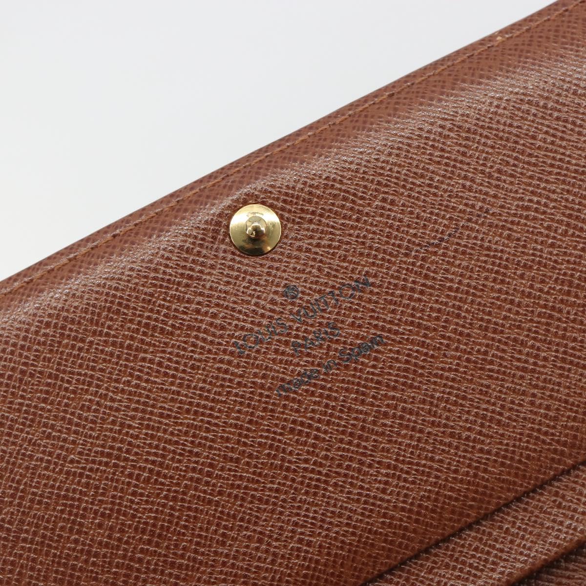 LOUIS VUITTON Porte Monnaie Billets Tresor Wallet M61730 LV Auth 194316A