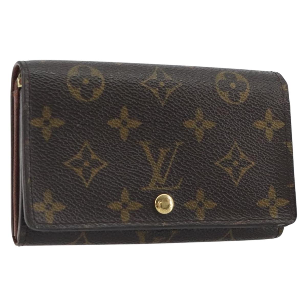 LOUIS VUITTON Porte Monnaie Billets Tresor Wallet M61730 LV Auth 194316A