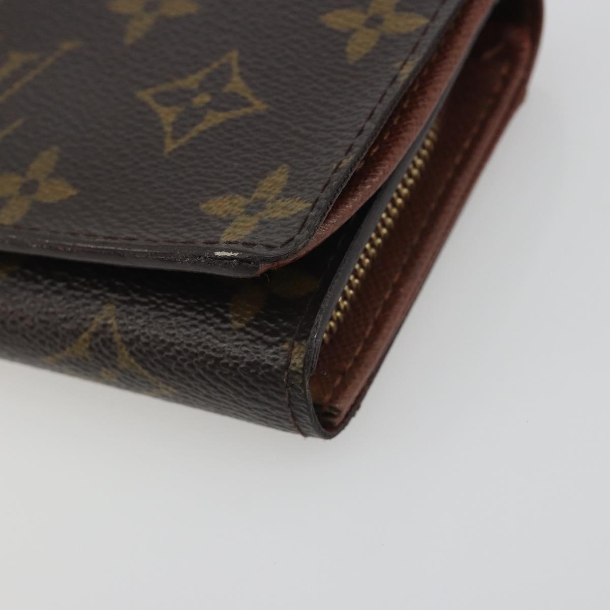 LOUIS VUITTON Porte Monnaie Billets Tresor Wallet M61730 LV Auth 194316A