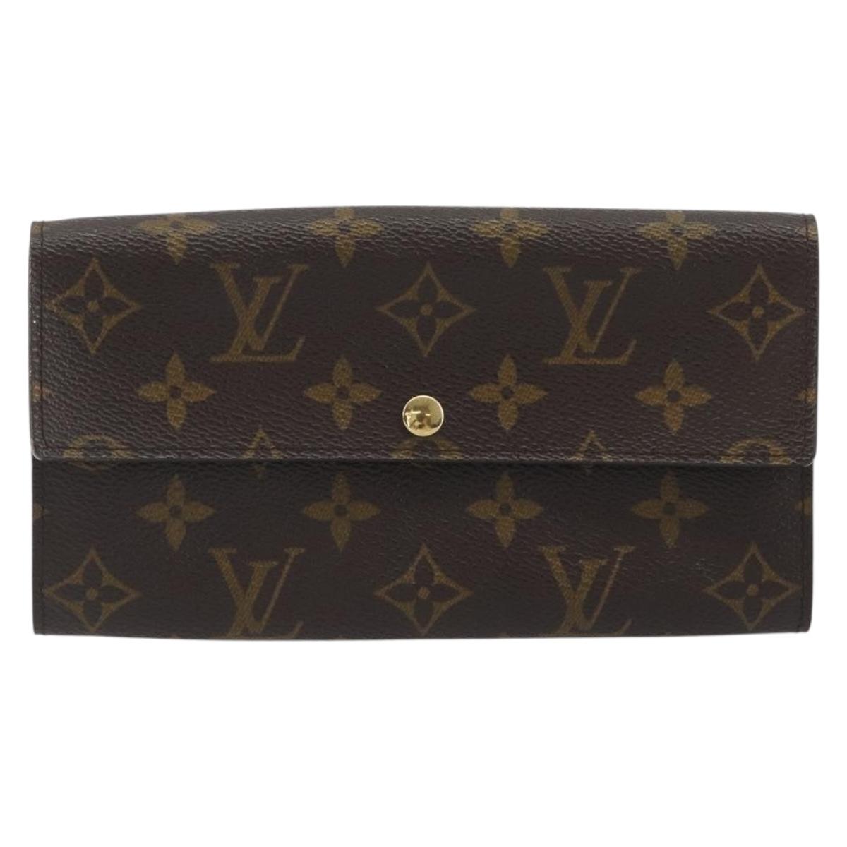 LOUIS VUITTON Pochette Porte Monnaie Credit Long Wallet M61726 LV Auth 194317A