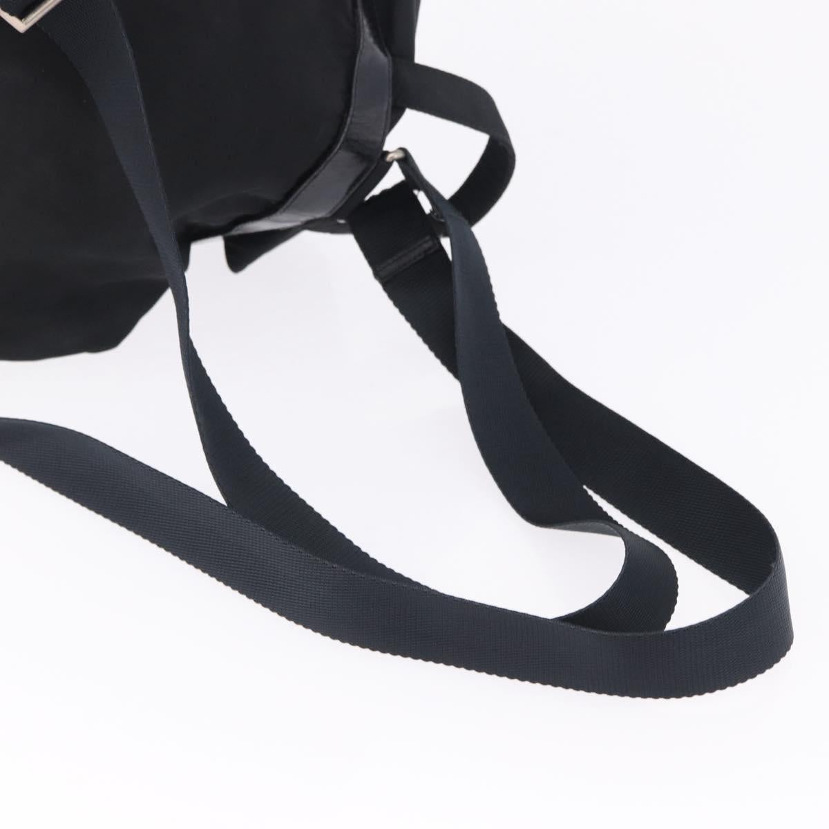 PRADA Backpack Nylon Black Silver Auth 194322