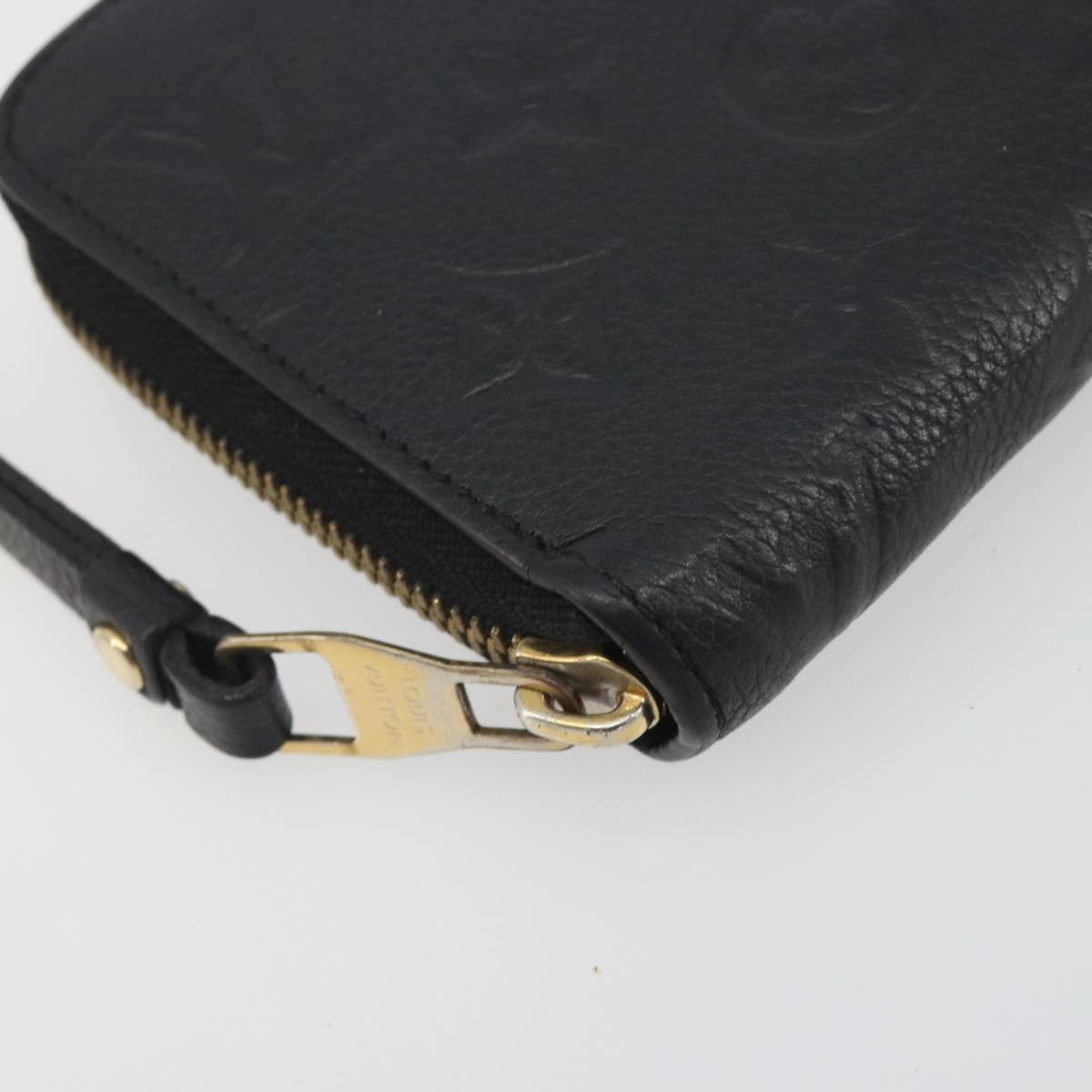 LOUIS VUITTON Monogram Empreinte Zippy Wallet Long Wallet Black M61864 LV Auth 194326A