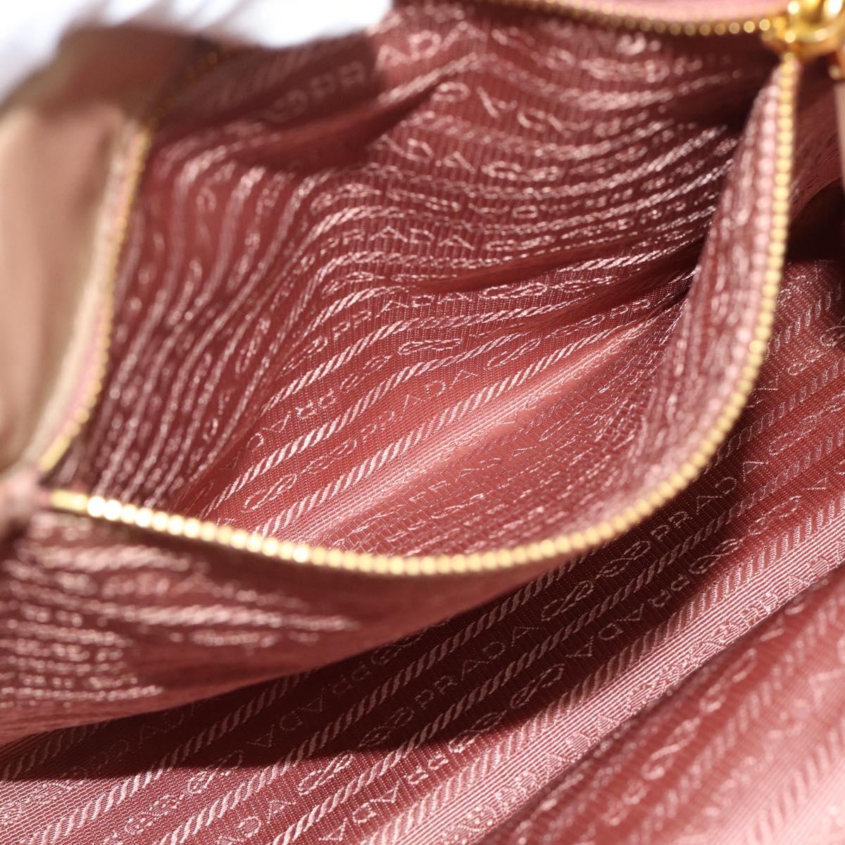 PRADA Hand Bag Nylon 2way Pink Gold Auth 194330