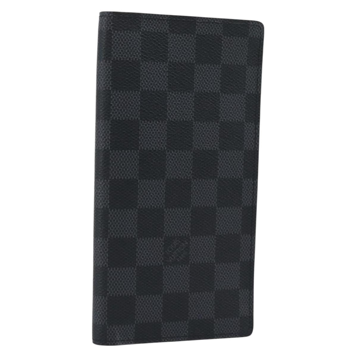 LOUIS VUITTON Damier Grafitte Portefeuille Braza Long Wallet N62665 Auth 194331A