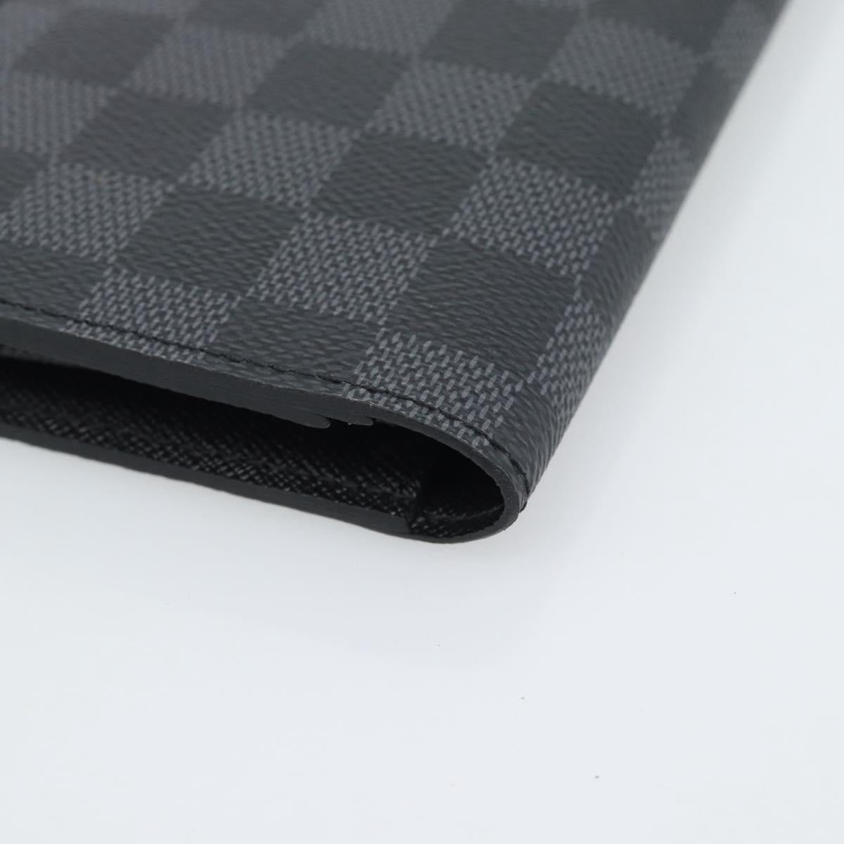 LOUIS VUITTON Damier Grafitte Portefeuille Braza Long Wallet N62665 Auth 194331A