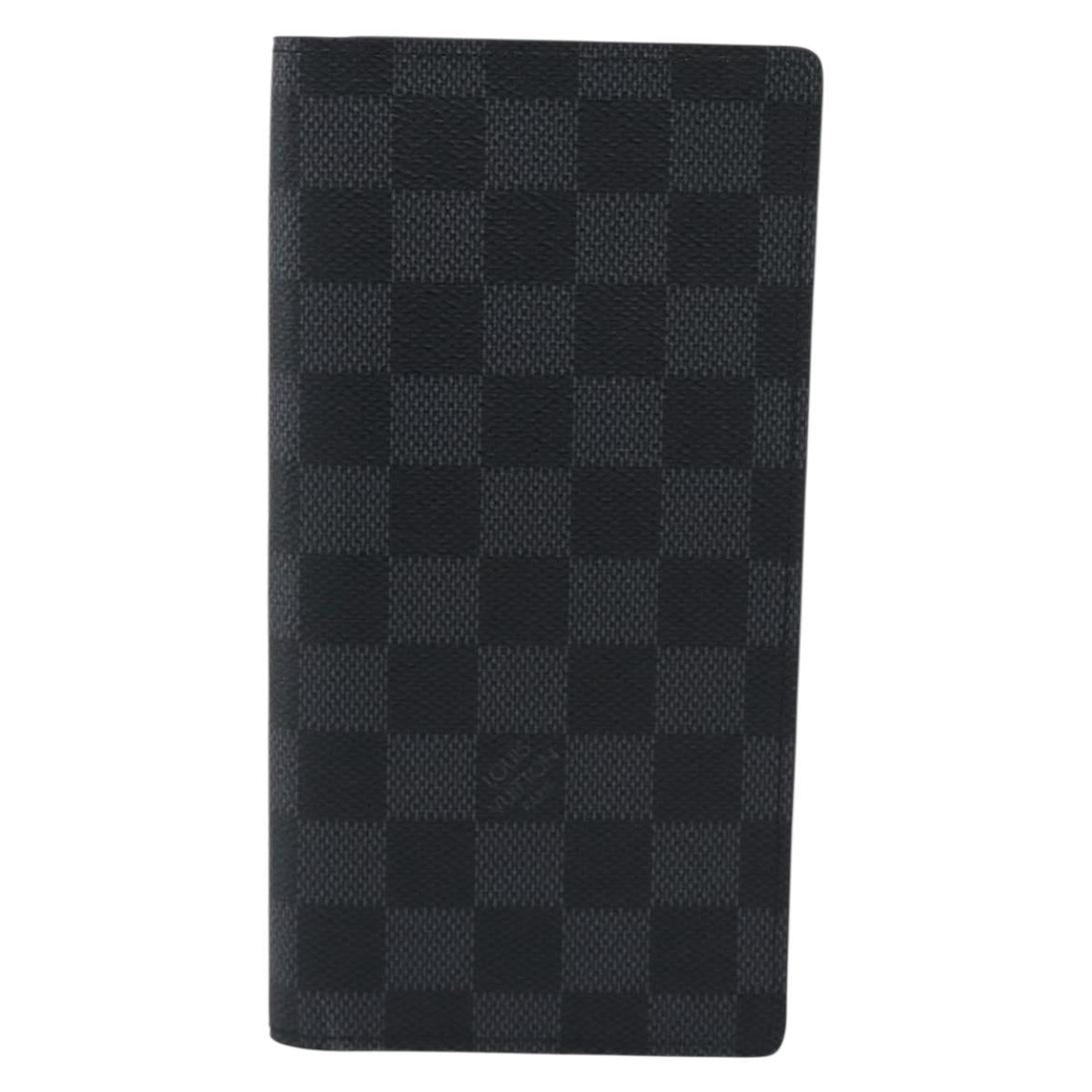 LOUIS VUITTON Damier Grafitte Portefeuille Braza Long Wallet N62665 Auth 194331A