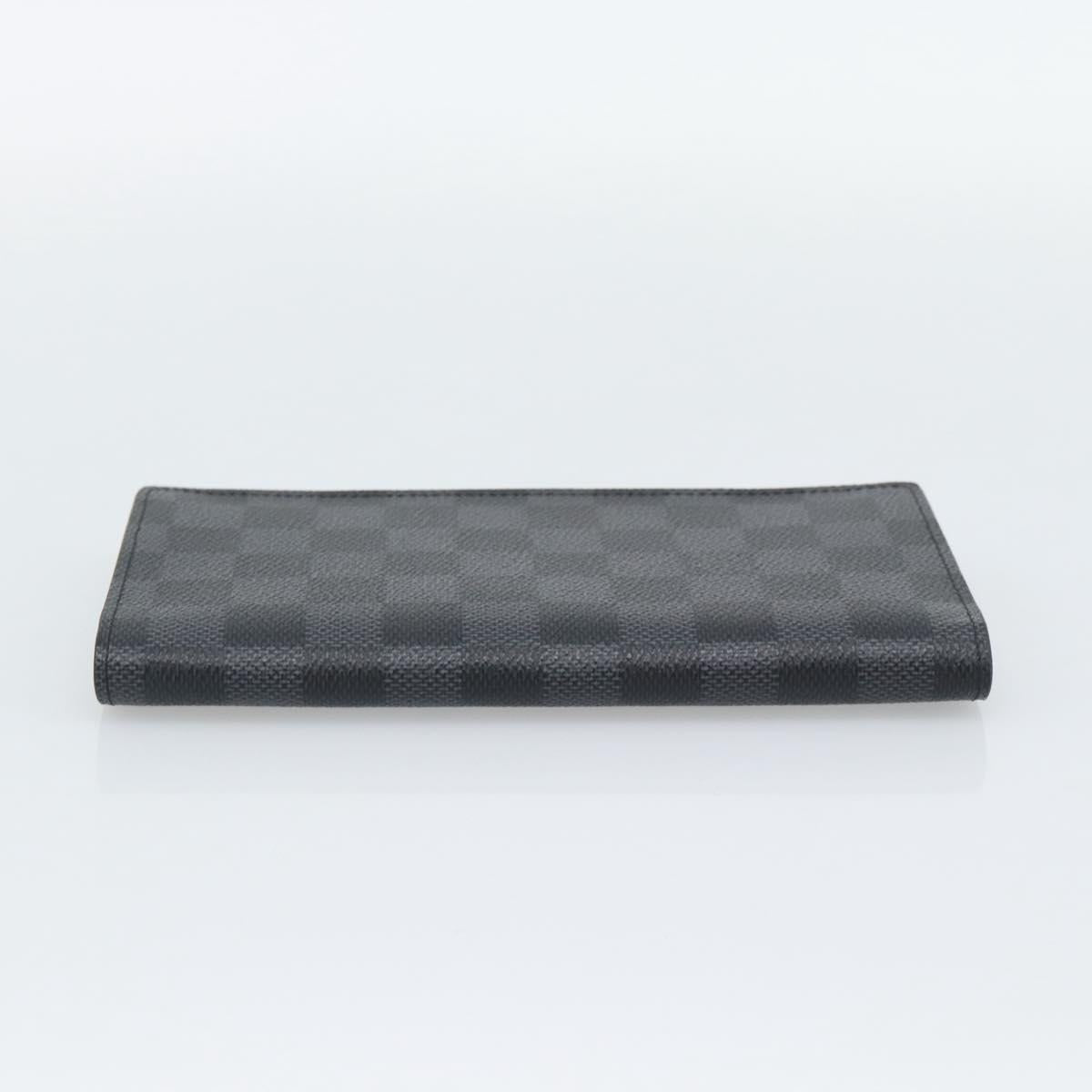 LOUIS VUITTON Damier Grafitte Portefeuille Braza Long Wallet N62665 Auth 194331A