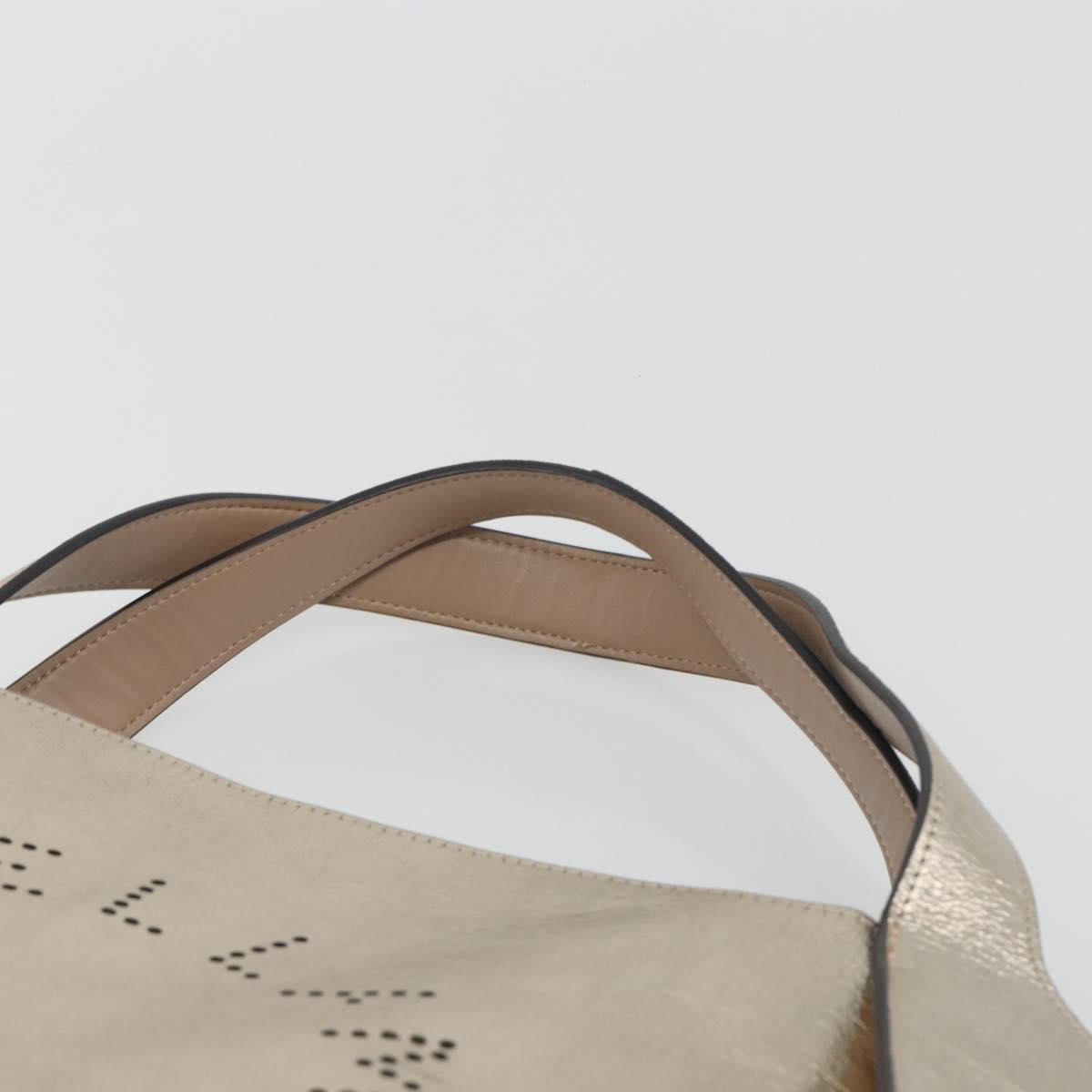 Stella MacCartney Tote Bag Leather Gold Auth 194335A