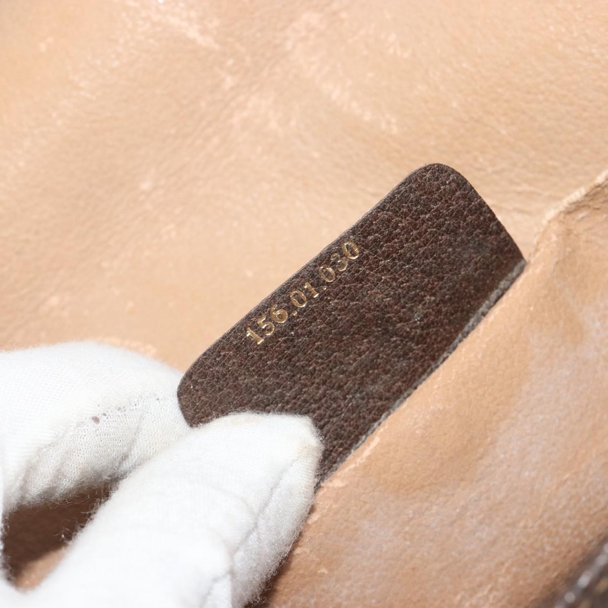GUCCI GG Supreme Web Sherry Line Bag PVC Beige Gold 156 01 030 Auth 194344