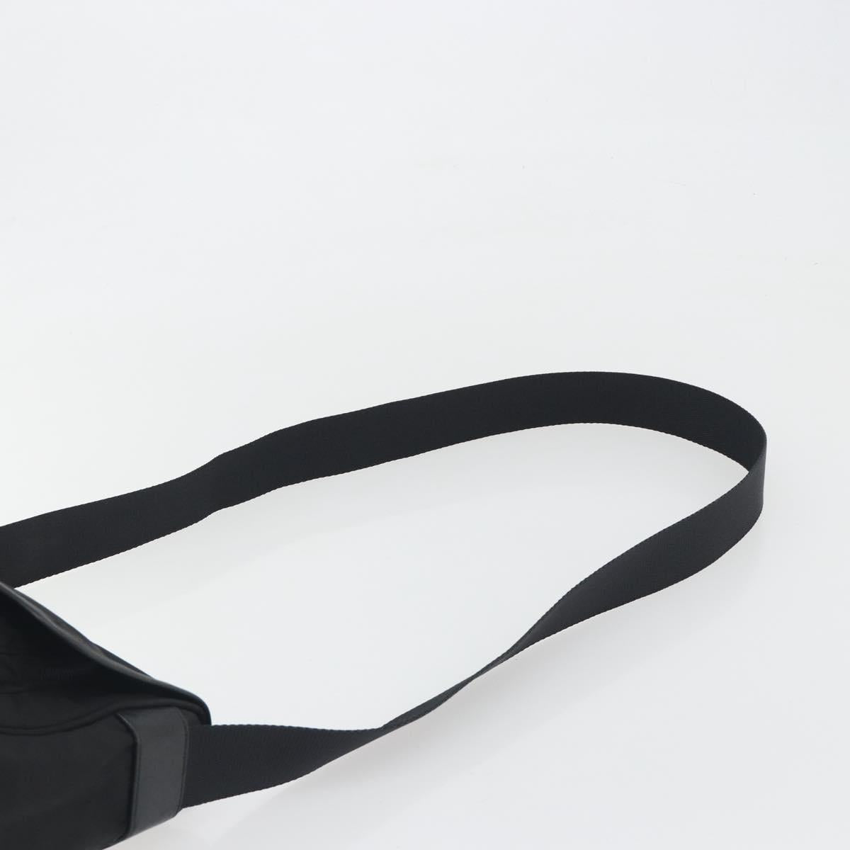 PRADA Shoulder Bag Nylon Black Silver Auth 194350A