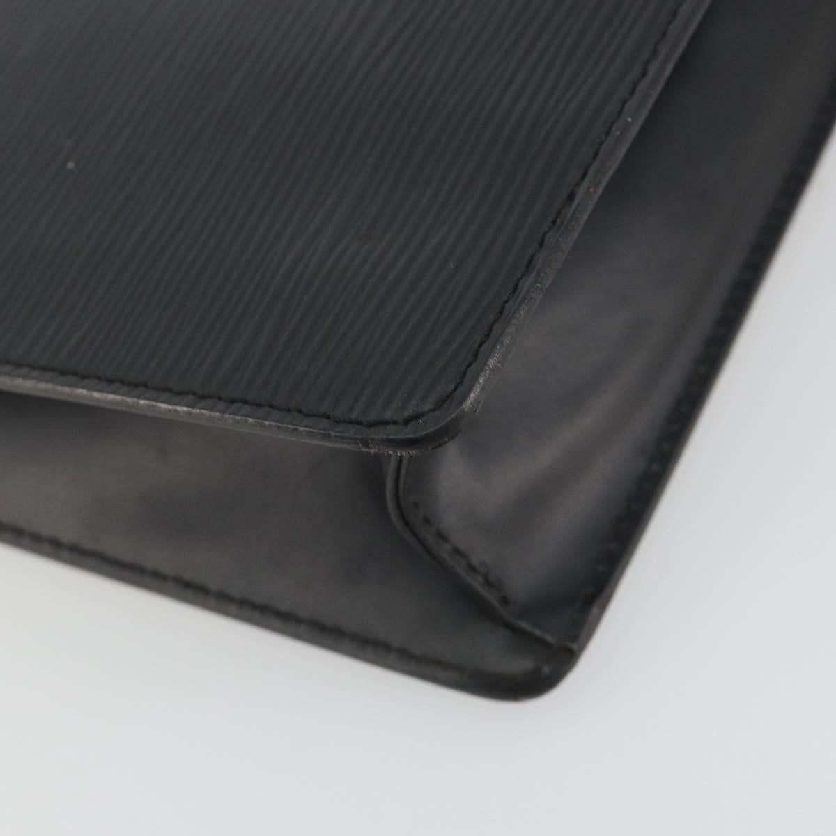 LOUIS VUITTON Epi Pochette Homme Clutch Bag Black M52522 LV Auth 194352