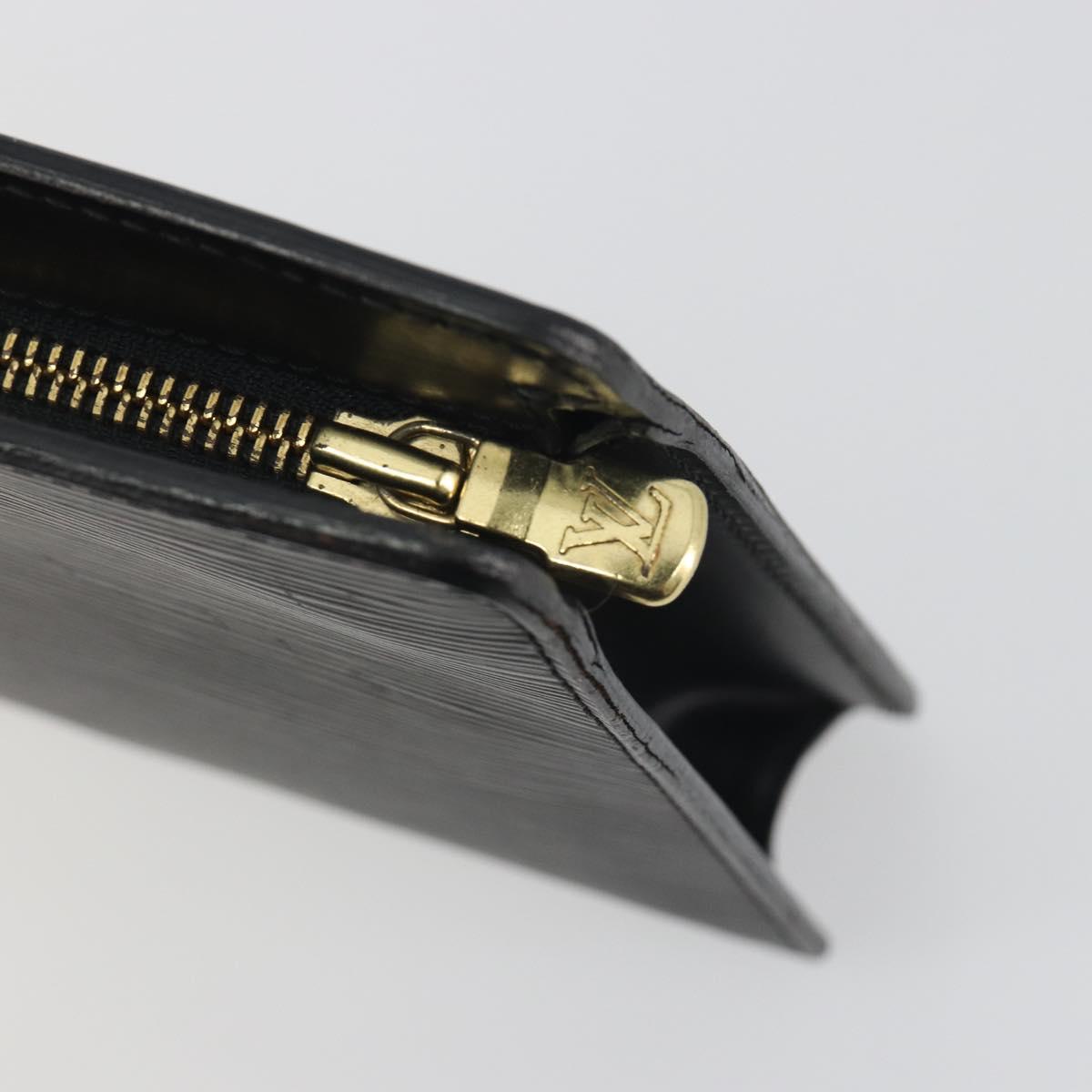 LOUIS VUITTON Epi Pochette Homme Clutch Bag Black M52522 LV Auth 194352