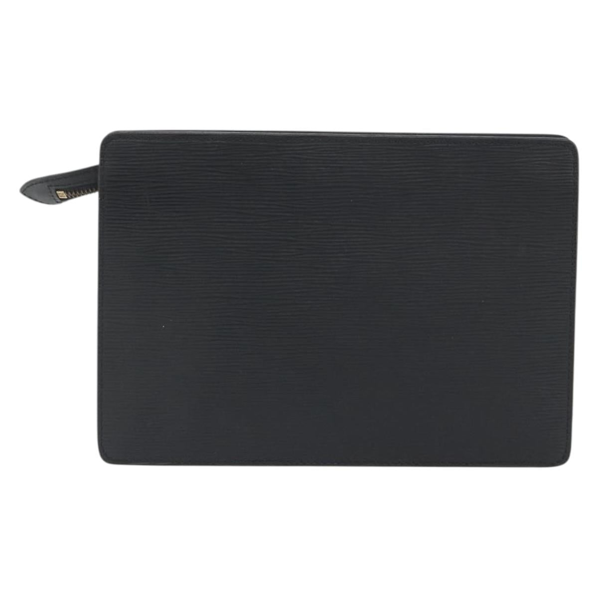 LOUIS VUITTON Epi Pochette Homme Clutch Bag Black M52522 LV Auth 194352