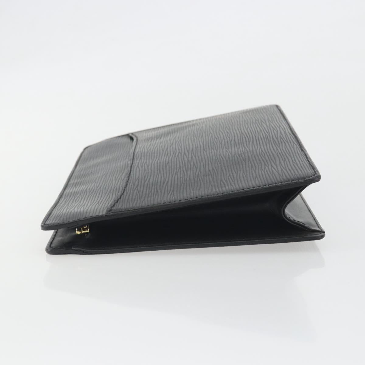 LOUIS VUITTON Epi Pochette Homme Clutch Bag Black M52522 LV Auth 194352