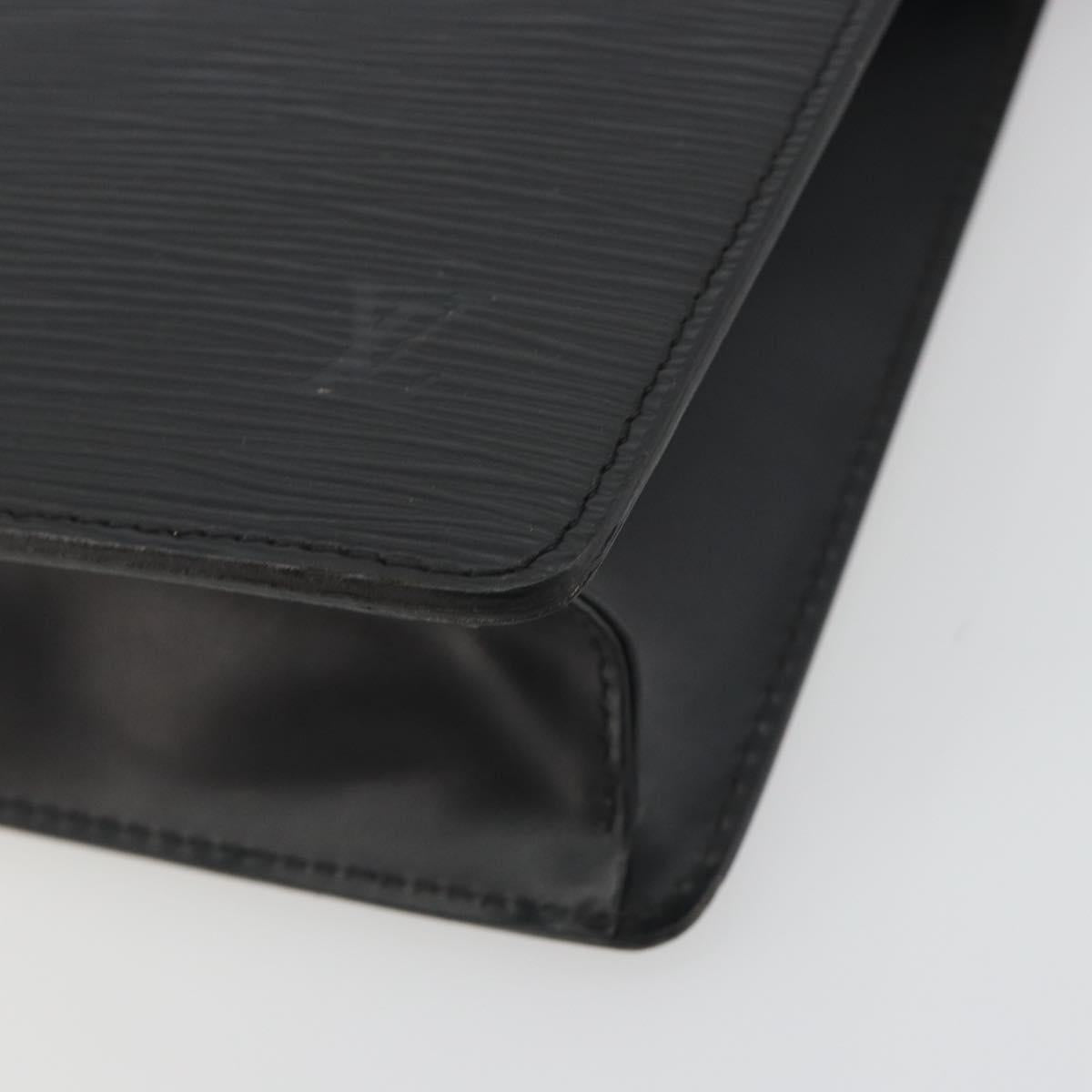LOUIS VUITTON Epi Pochette Homme Clutch Bag Black M52522 LV Auth 194352