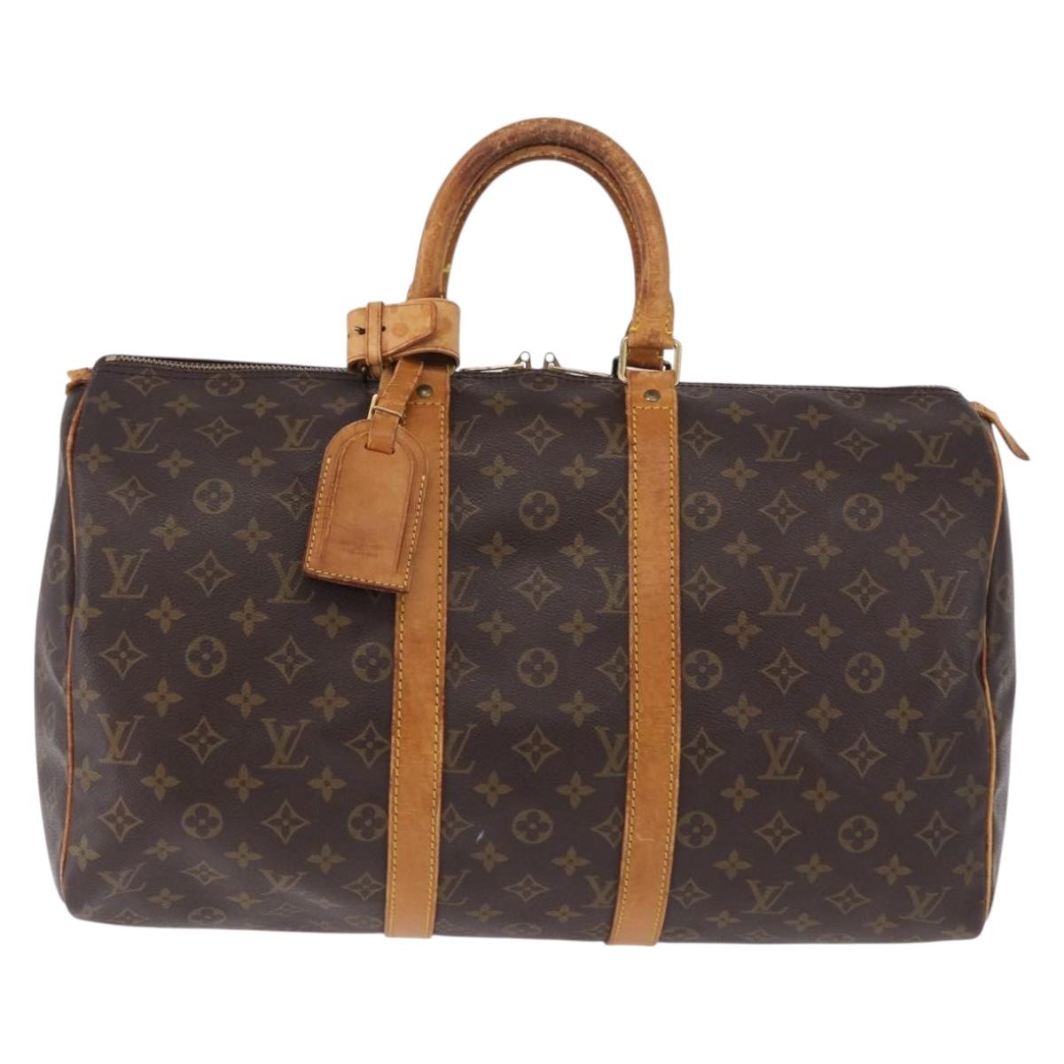 LOUIS VUITTON Monogram Keepall 45 Boston Bag M41428 LV Auth 194353