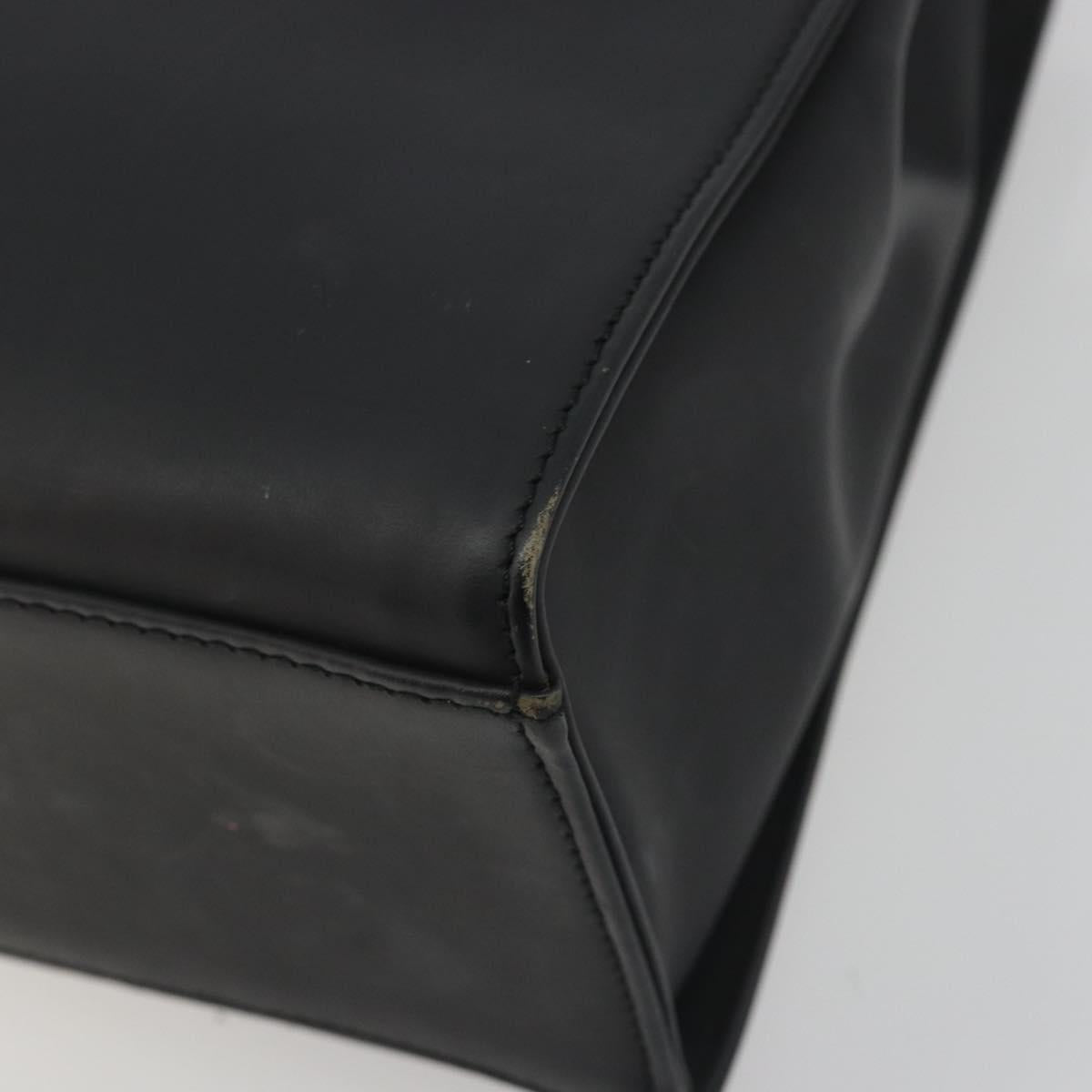 GUCCI Bamboo Tote Bag Leather 2way Black Silver 002 1016 Auth 194370