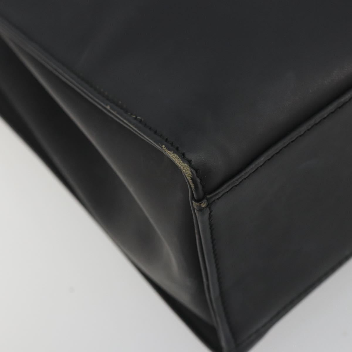 GUCCI Bamboo Tote Bag Leather 2way Black Silver 002 1016 Auth 194370