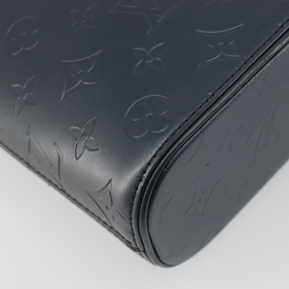 LOUIS VUITTON Monogram Mat Alston Shoulder Bag Navy M55125 LV Auth 194378