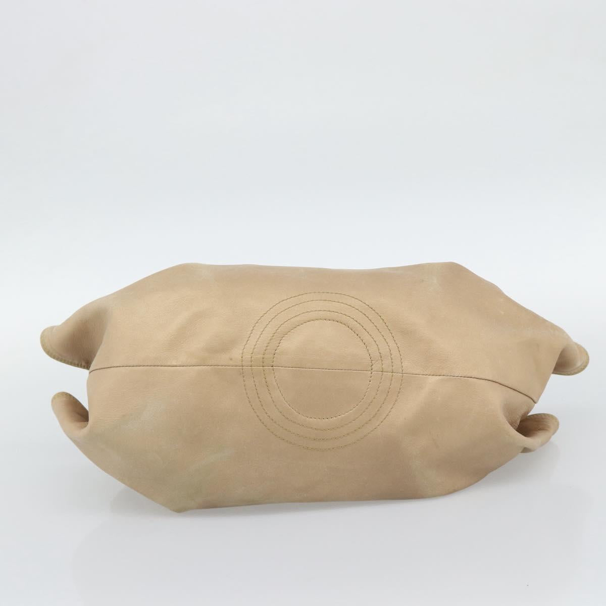 LOEWE Nappa Aire Anagram Hand Bag Leather Gold Auth 194382