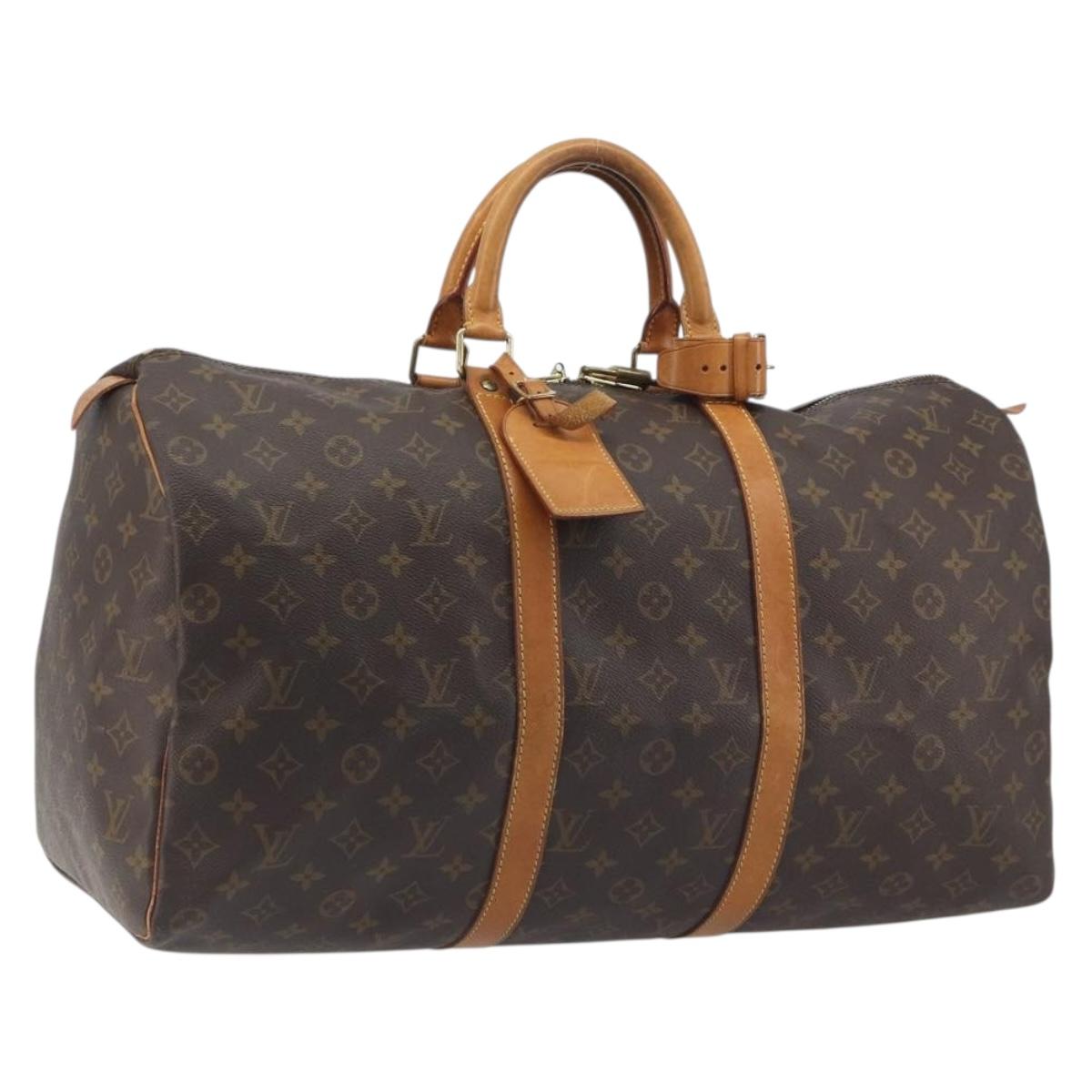 LOUIS VUITTON Monogram Keepall 50 Boston Bag M41426 LV Auth 194386A