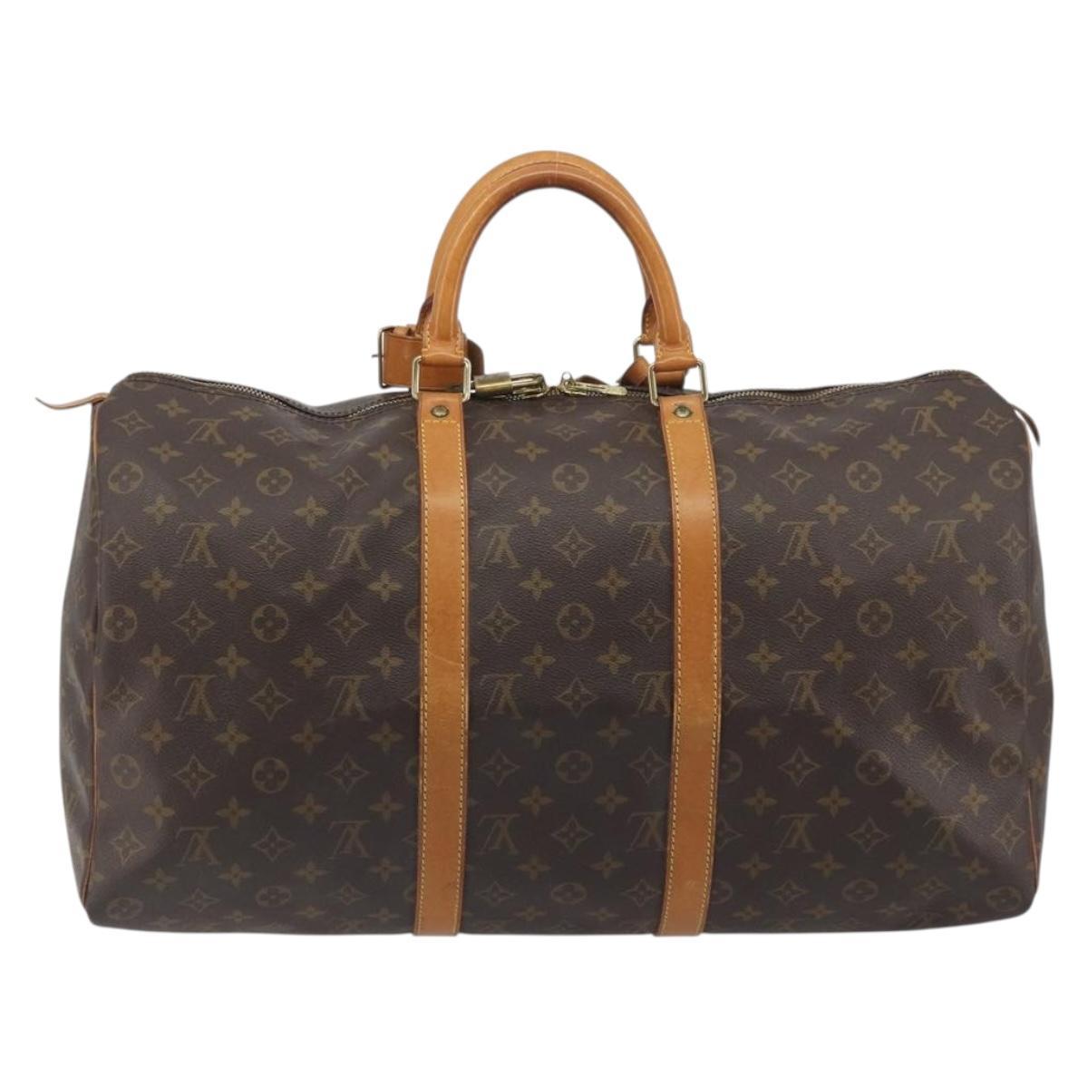 LOUIS VUITTON Monogram Keepall 50 Boston Bag M41426 LV Auth 194386A