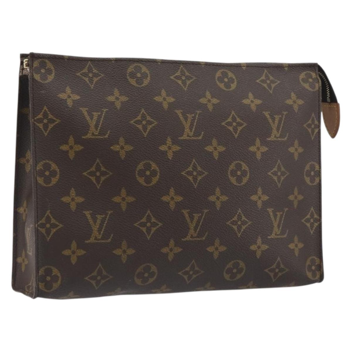 LOUIS VUITTON Monogram Poche Toilette 26 Pouch M47542 LV Auth 194388