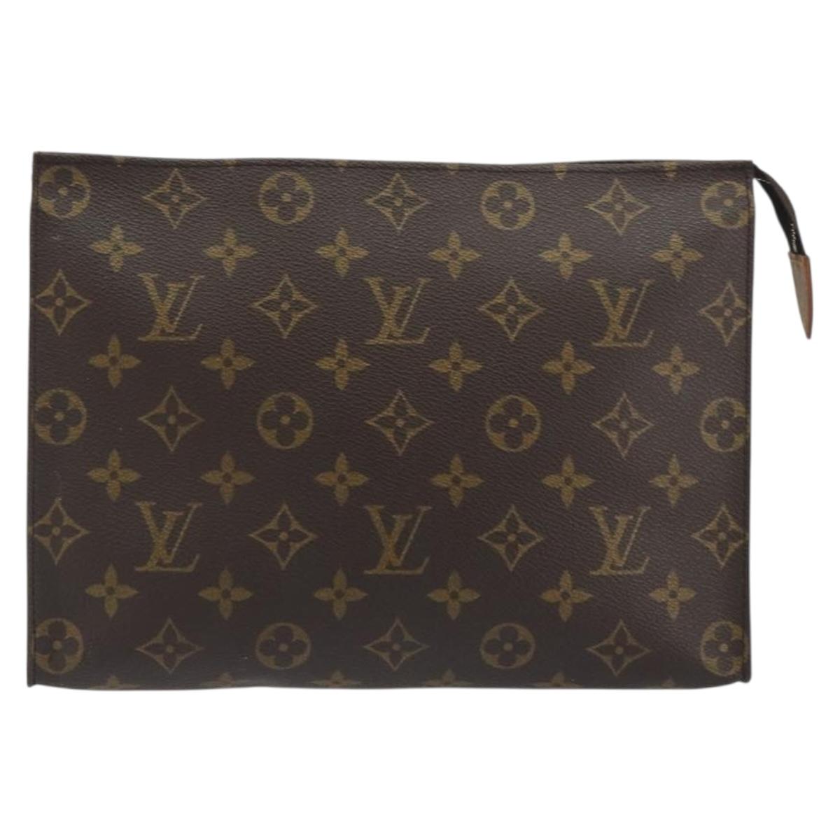 LOUIS VUITTON Monogram Poche Toilette 26 Pouch M47542 LV Auth 194388