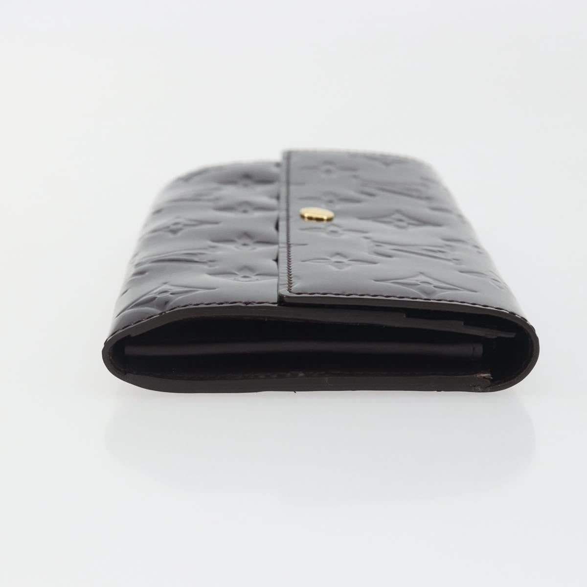 LOUIS VUITTON Monogram Vernis Portefeuille Sarah Long Wallet Rouge Favist M91521 LV Auth 194392A