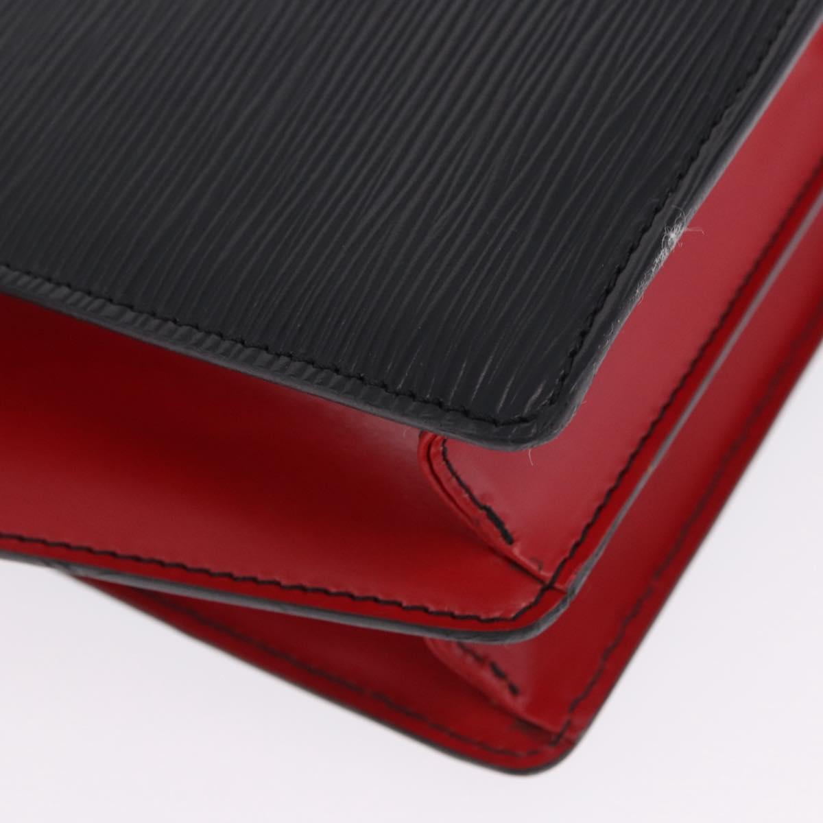LOUIS VUITTON Epi Bicolor Varenne Hand Bag Black Red M52387 LV Auth 194393