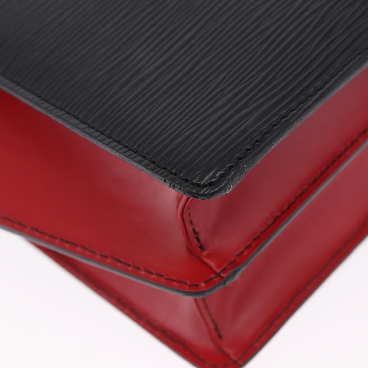 LOUIS VUITTON Epi Bicolor Varenne Hand Bag Black Red M52387 LV Auth 194393