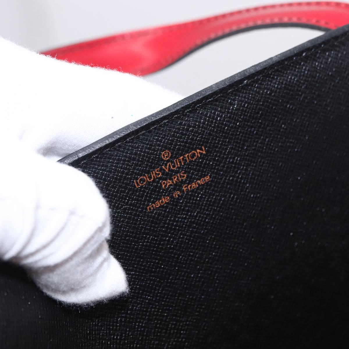 LOUIS VUITTON Epi Bicolor Varenne Hand Bag Black Red M52387 LV Auth 194393