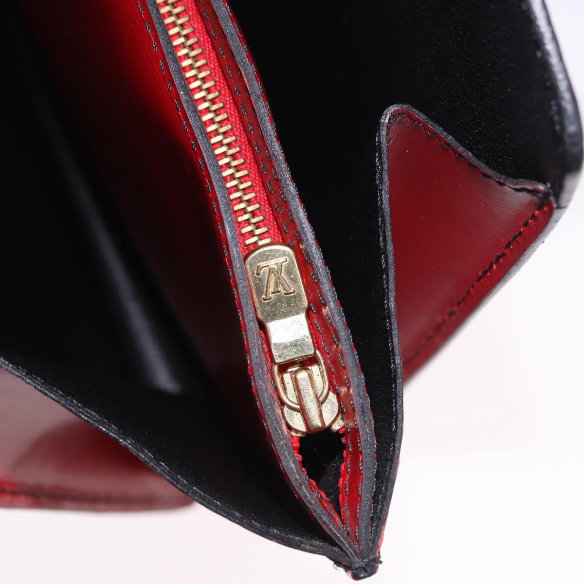 LOUIS VUITTON Epi Bicolor Varenne Hand Bag Black Red M52387 LV Auth 194393
