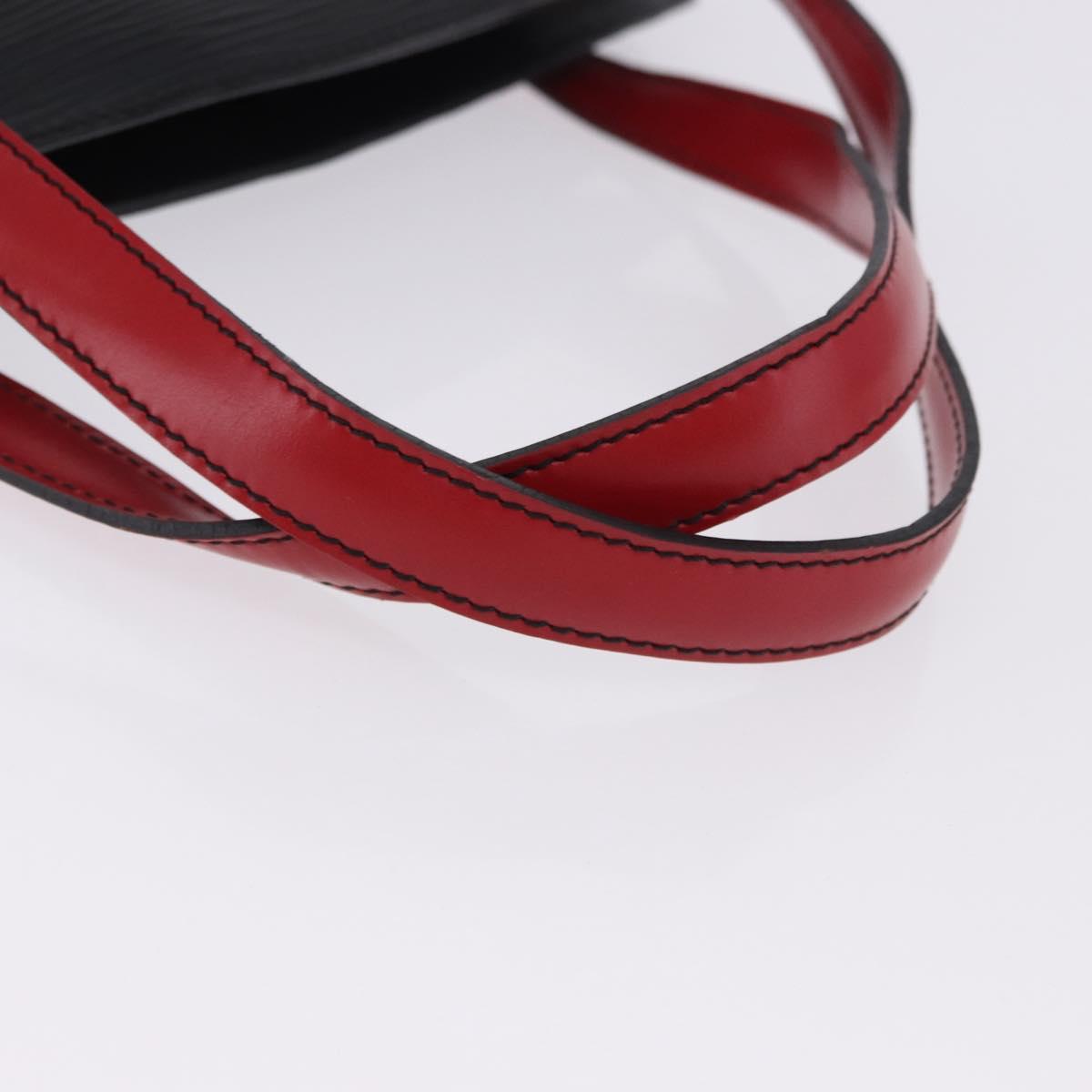 LOUIS VUITTON Epi Bicolor Varenne Hand Bag Black Red M52387 LV Auth 194393