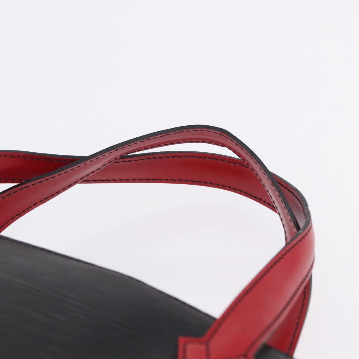 LOUIS VUITTON Epi Bicolor Varenne Hand Bag Black Red M52387 LV Auth 194393