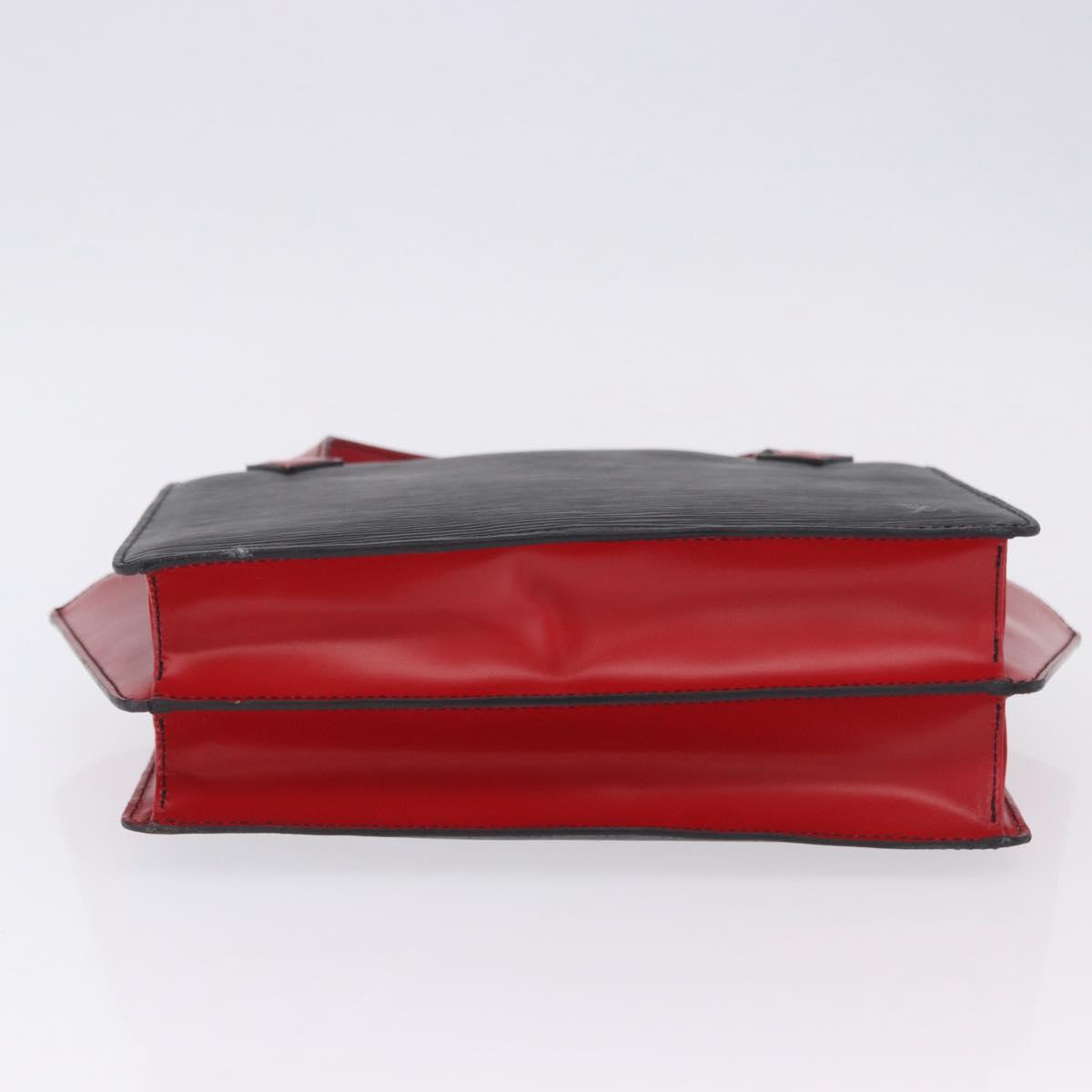 LOUIS VUITTON Epi Bicolor Varenne Hand Bag Black Red M52387 LV Auth 194393