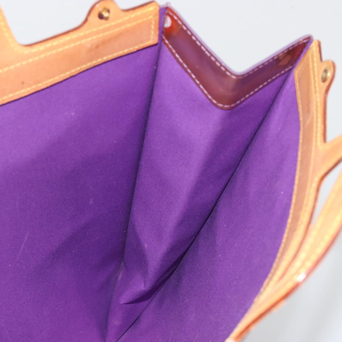 LOUIS VUITTON Monogram Vernis Stanton Hand Bag Viole M91079 LV Auth 194397