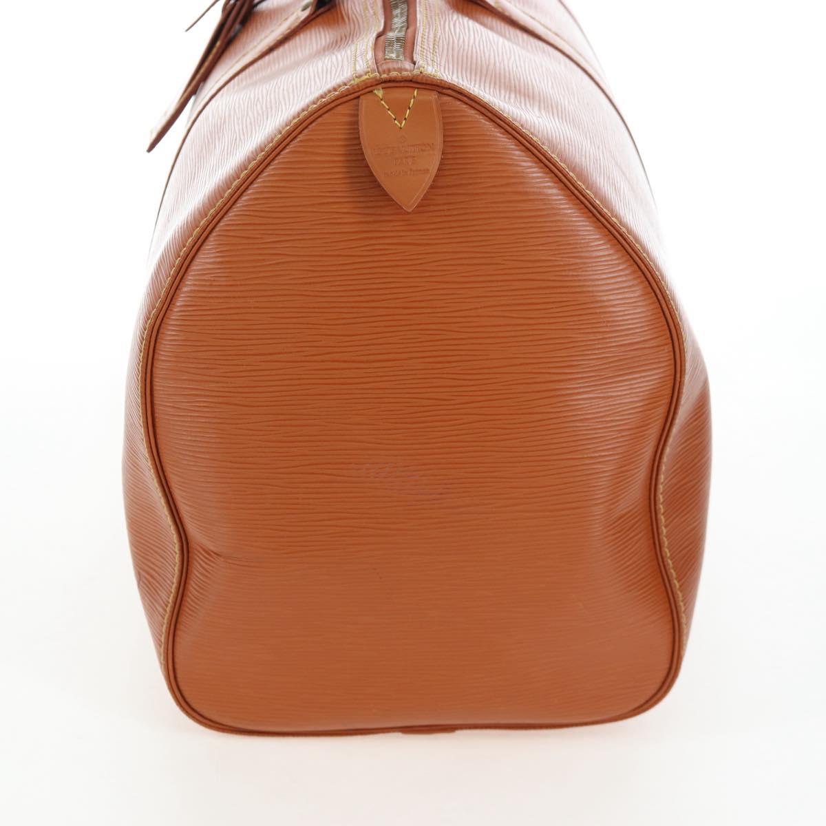 LOUIS VUITTON Epi Keepall 45 Boston Bag Brown M42978 LV Auth 194399SAV
