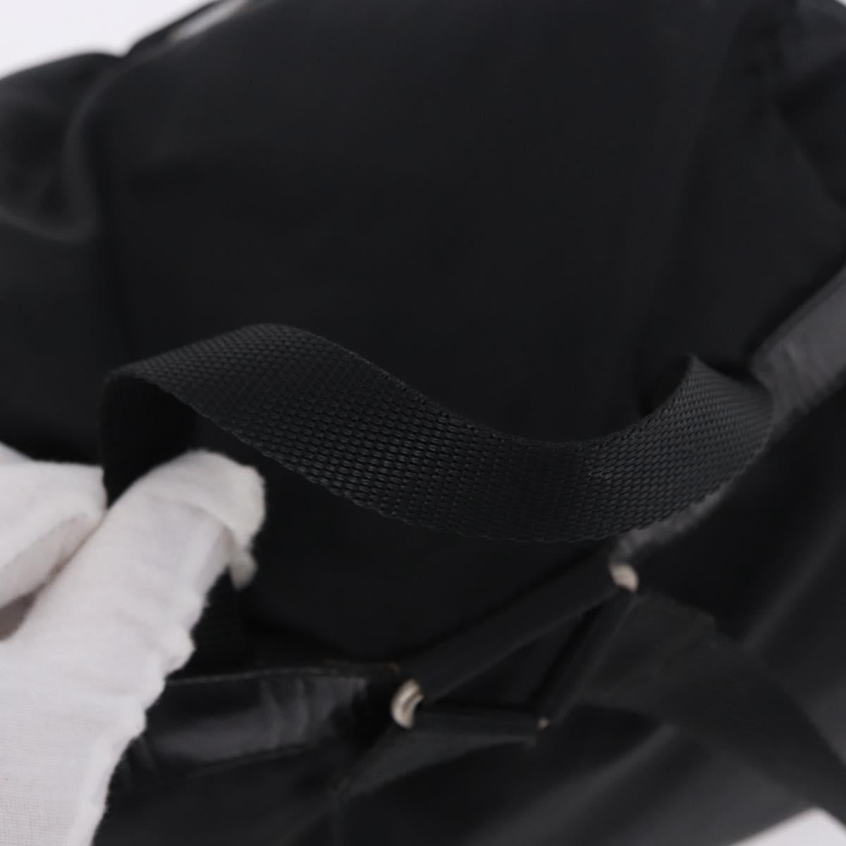 PRADA Backpack Nylon Black Silver Auth 194403