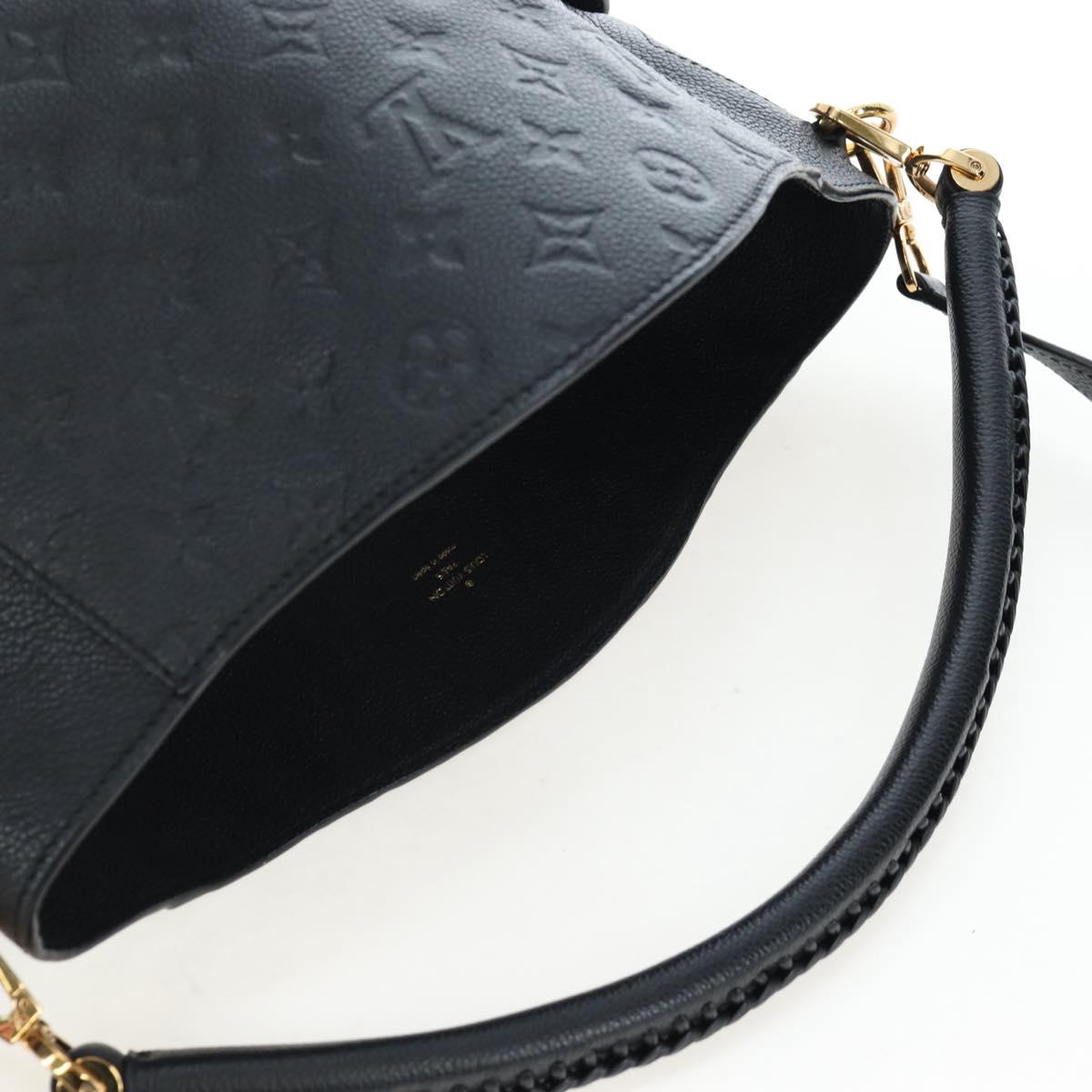 LOUIS VUITTON Monogram Empreinte Bagatelle Bag Black M50072 LV Auth 194405SAV