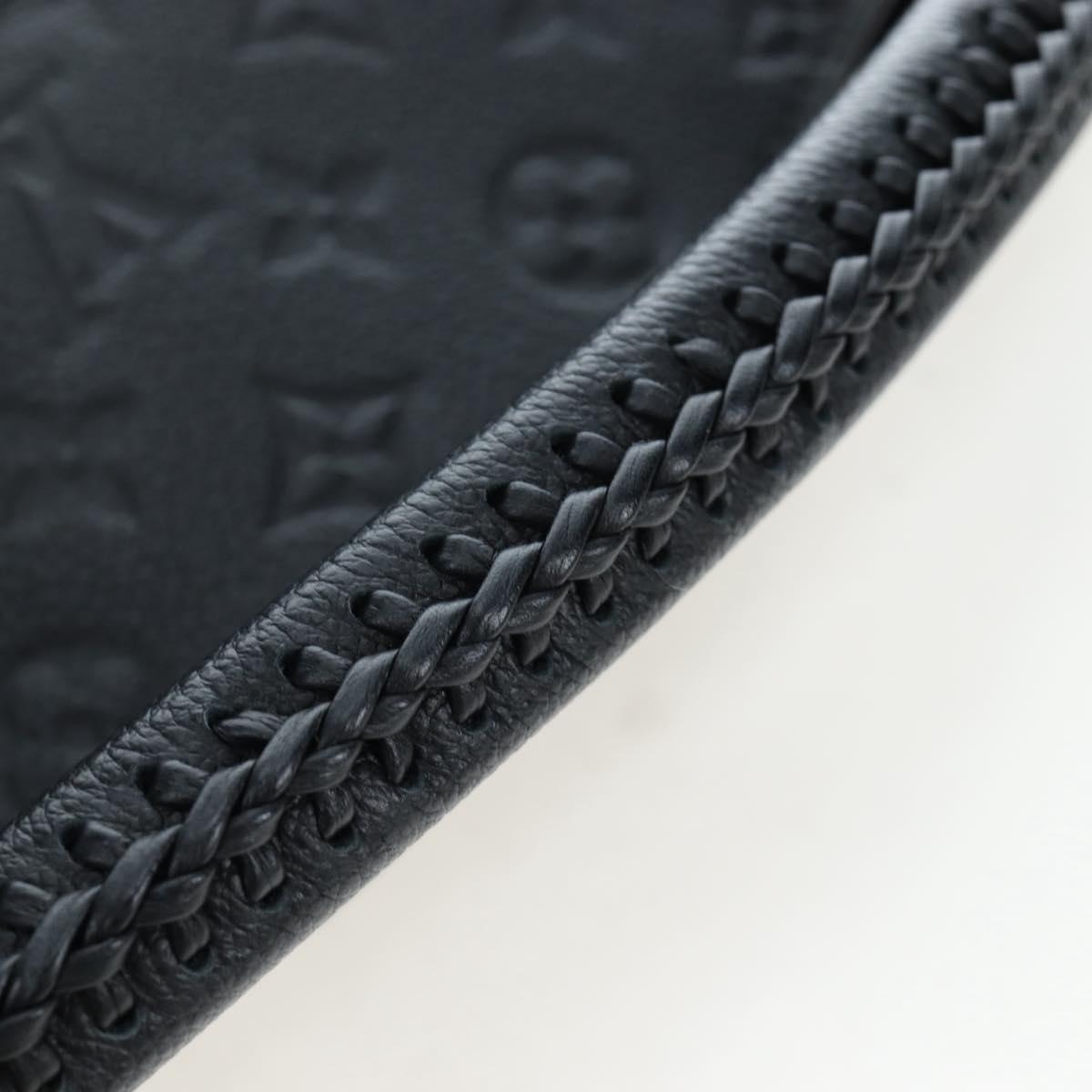 LOUIS VUITTON Monogram Empreinte Bagatelle Bag Black M50072 LV Auth 194405SAV