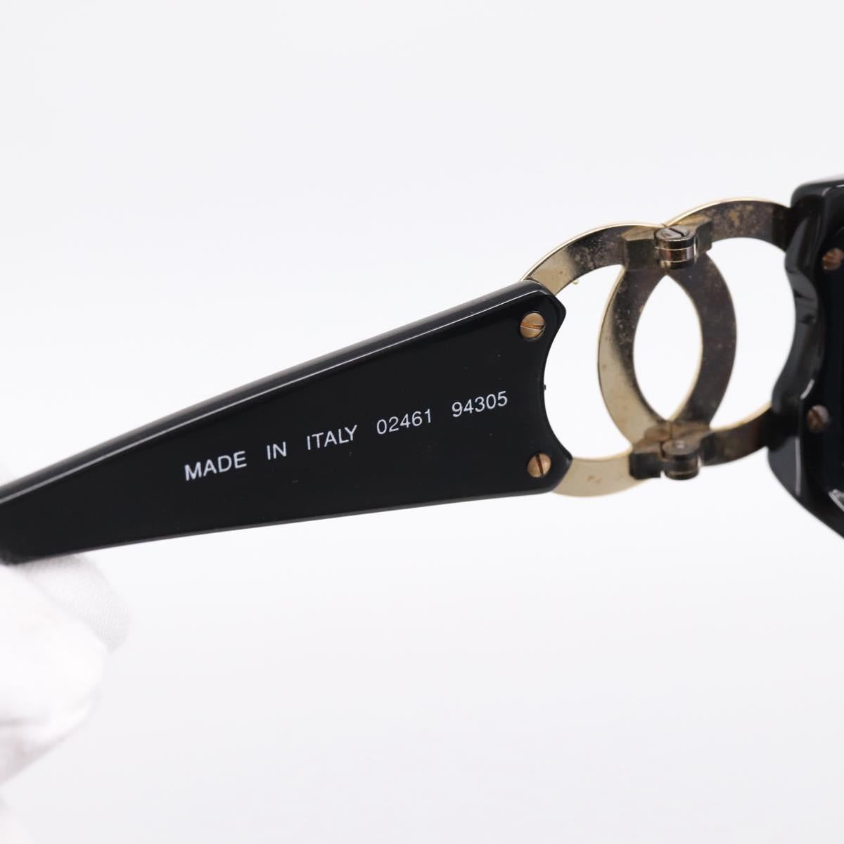CHANEL Sunglasses plastic Black CC Auth 194406