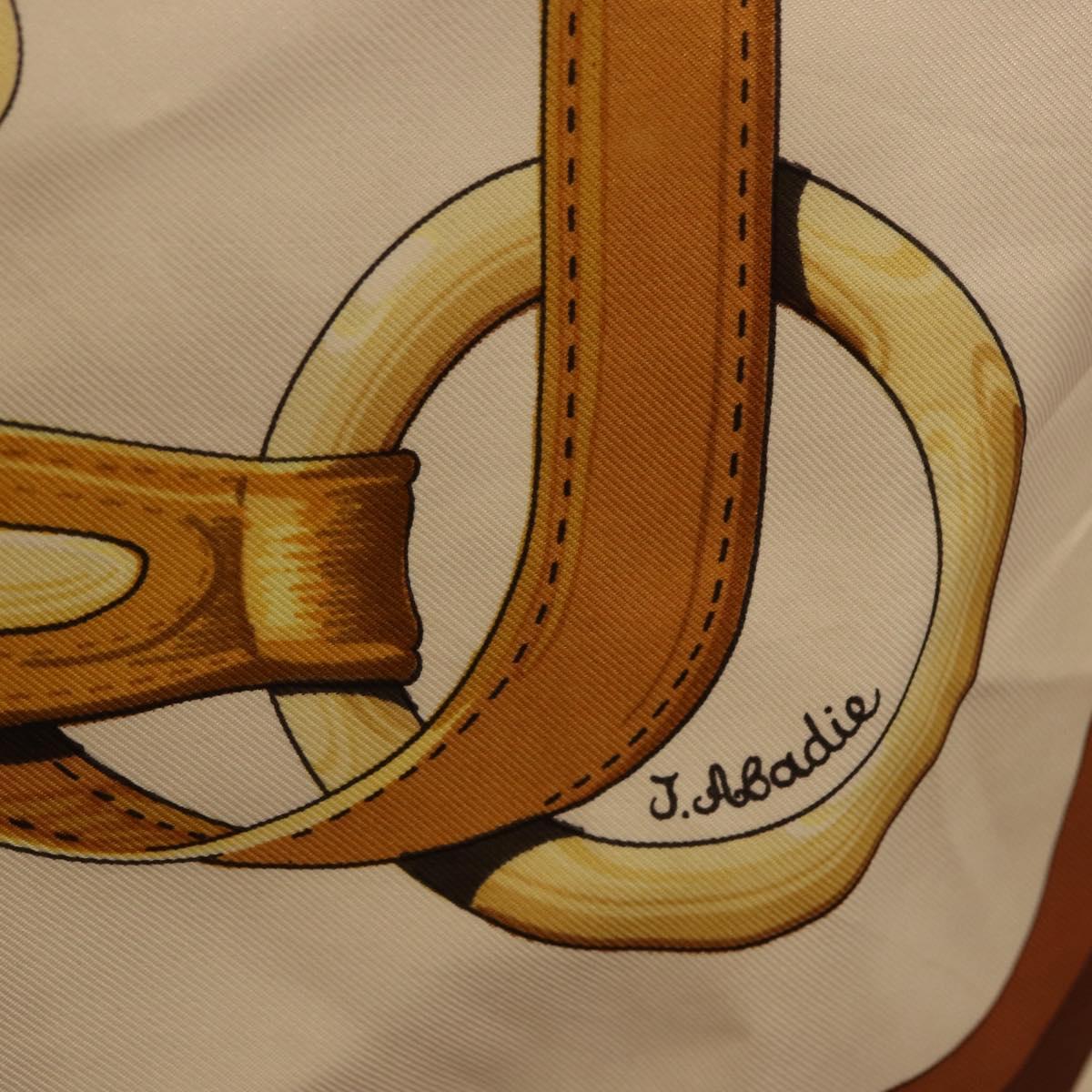 HERMES Carre 90 Scarf ”C0ACHING” Silk Brown Auth 194418
