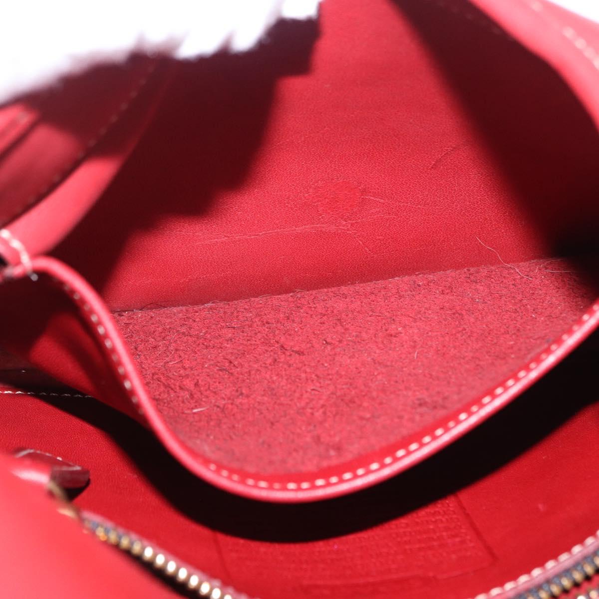 Coach Shoulder Bag Leather Red Gold Auth 194429A