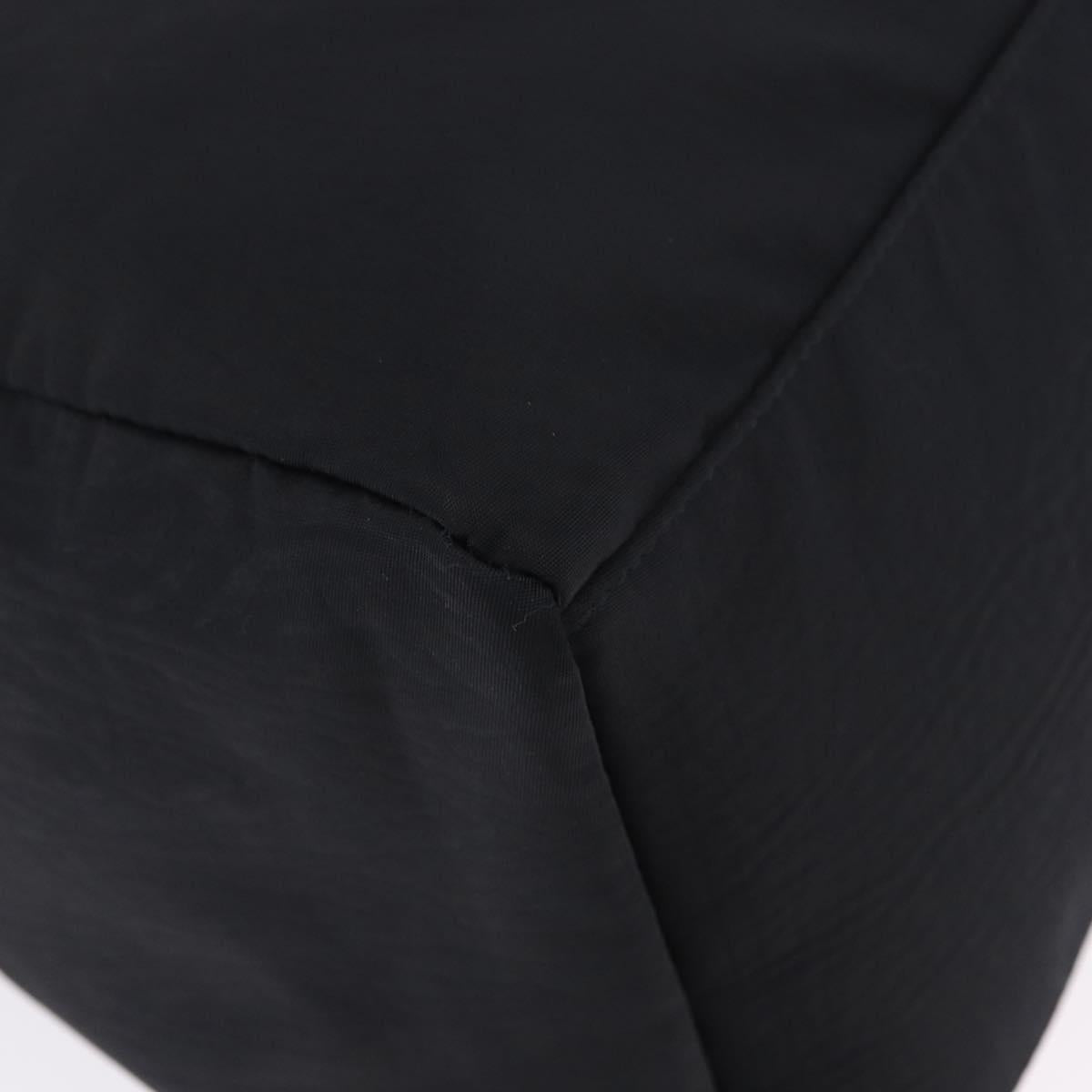 BALENCIAGA Hand Bag Nylon Black Gold Auth 194435